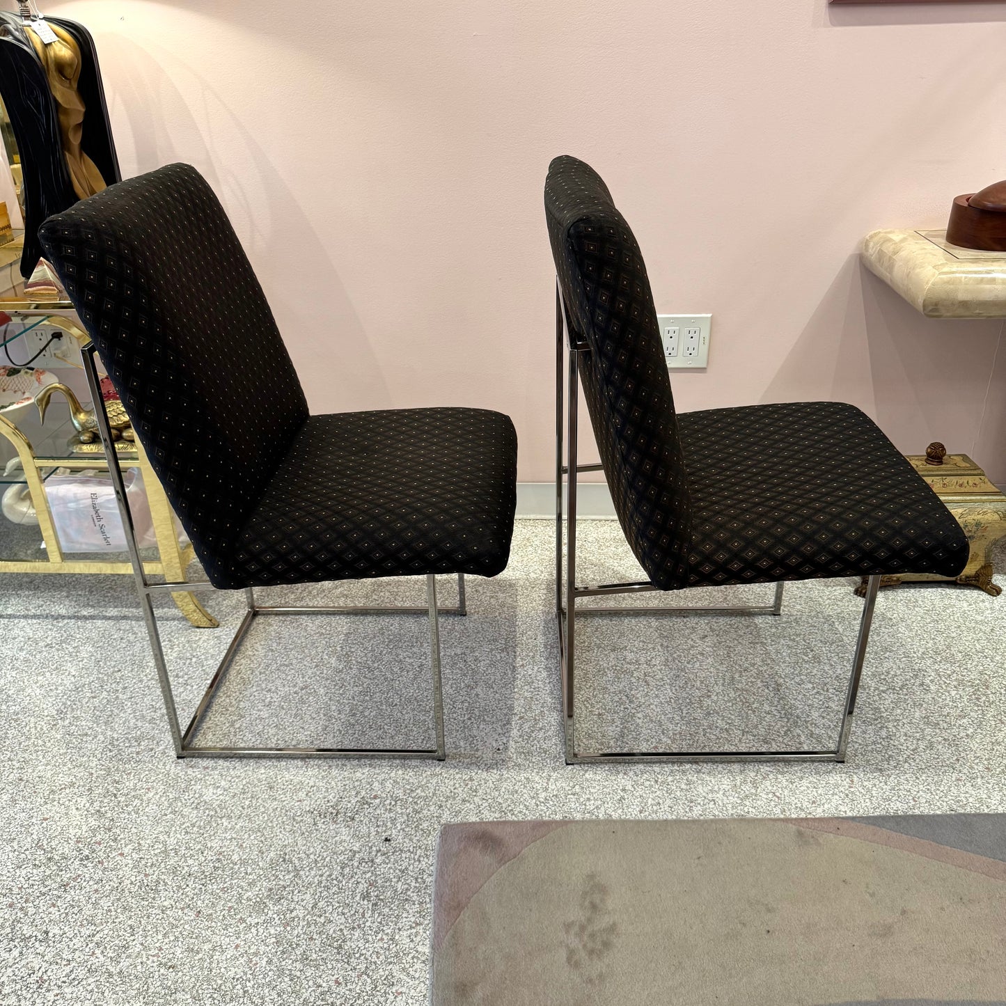 Pair of Vintage Dining Chairs by Milo Baughman for Thayer Coggin