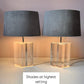 Vintage Lucite Diamond Block Lamp by Les Prismatiques/item