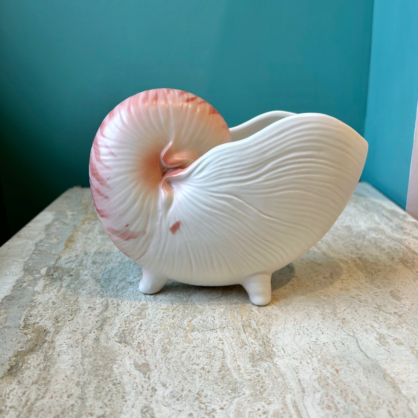 Vintage Fitz & Floyd Nautilus Shell Planter