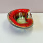 Vintage Murano style Red Glass Bowl/Ashtray