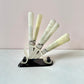 Vintage Art Deco Mother of Pearl Bakelite Fruit Knife Set