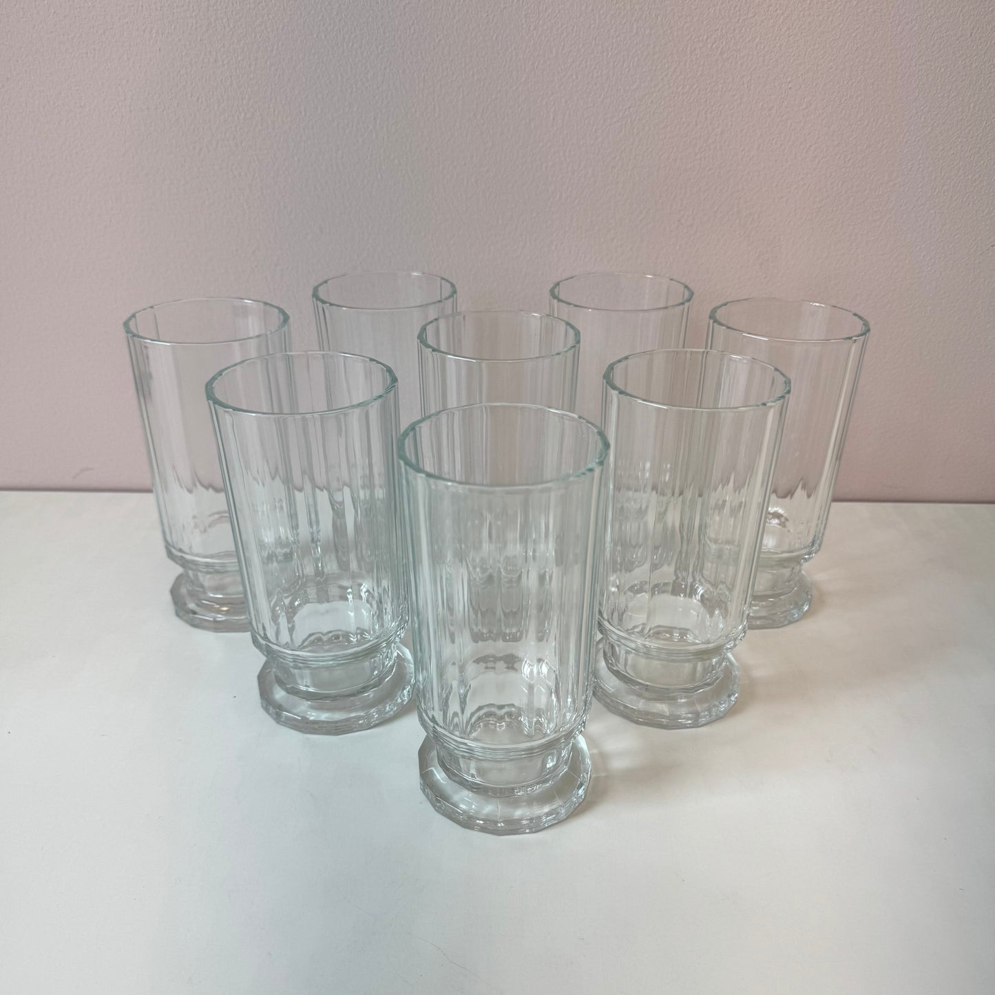 Set of 8 Vintage Dansk Gustav Footed Highball Tumbler Glasses