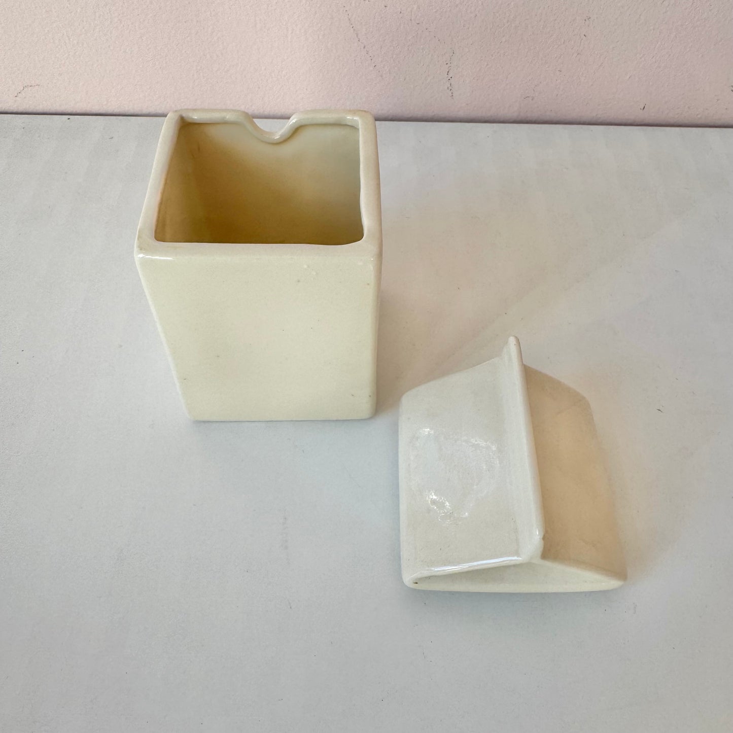 Vintage Ceramic Carton Sugar Dish