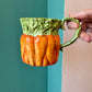Vintage Set of 4 Ceramic Vegetable Mugs by Fitz & Floyd