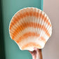 Vintage Large Hand Painted Clam Shell Serving Bowl by Cardinal Inc.