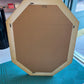 Vintage Octagonal Cream Lacquer Bullnose Mirror