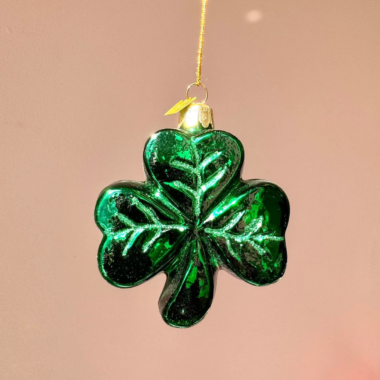 Glass Shamrock Ornament