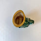 Vintage Green Glazed Ceramic Elephant Planter