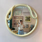 Vintage Circular Cream Swan Mirror