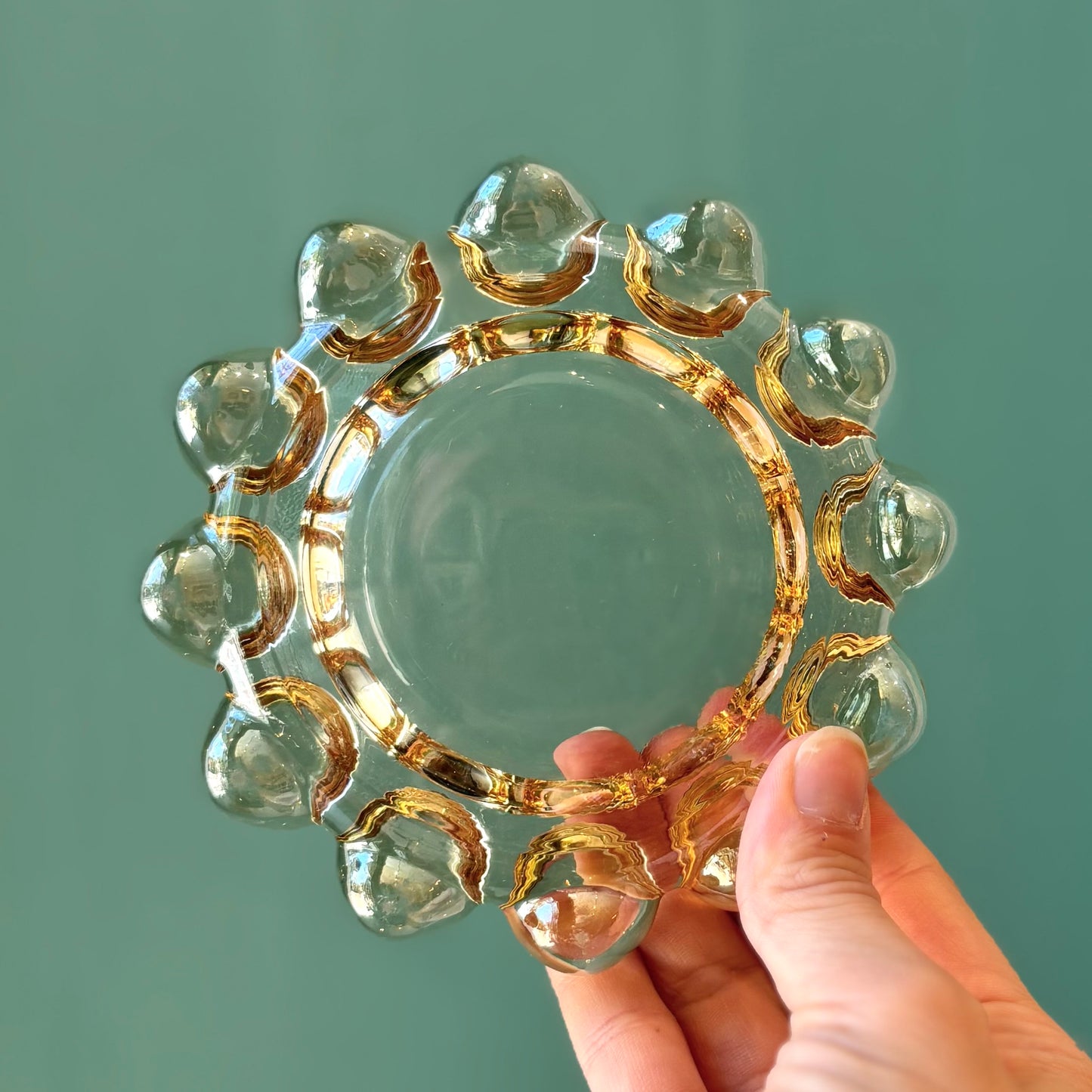Vintage Yellow Boopie Glass Dish