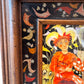 Vintage Small Original Framed "The Little Circus" 1980 Mixed Media on Board by Phyllis Londraville