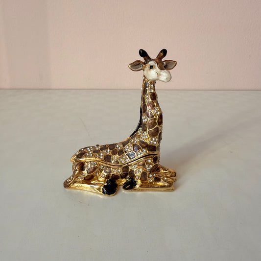 Jeweled Sitting Giraffe Trinket Box