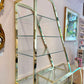 Vintage Asymmetrical Brass and Glass Etagere by DIA