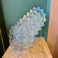 Set of 6 Iridescent Lotus Federal Glass Plates