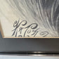 Vintage Framed Lion Artwork by Katon