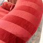 Vintage Raspberry Red Regency Style Striped Lounge Armchair by Lexington Furniture /item
