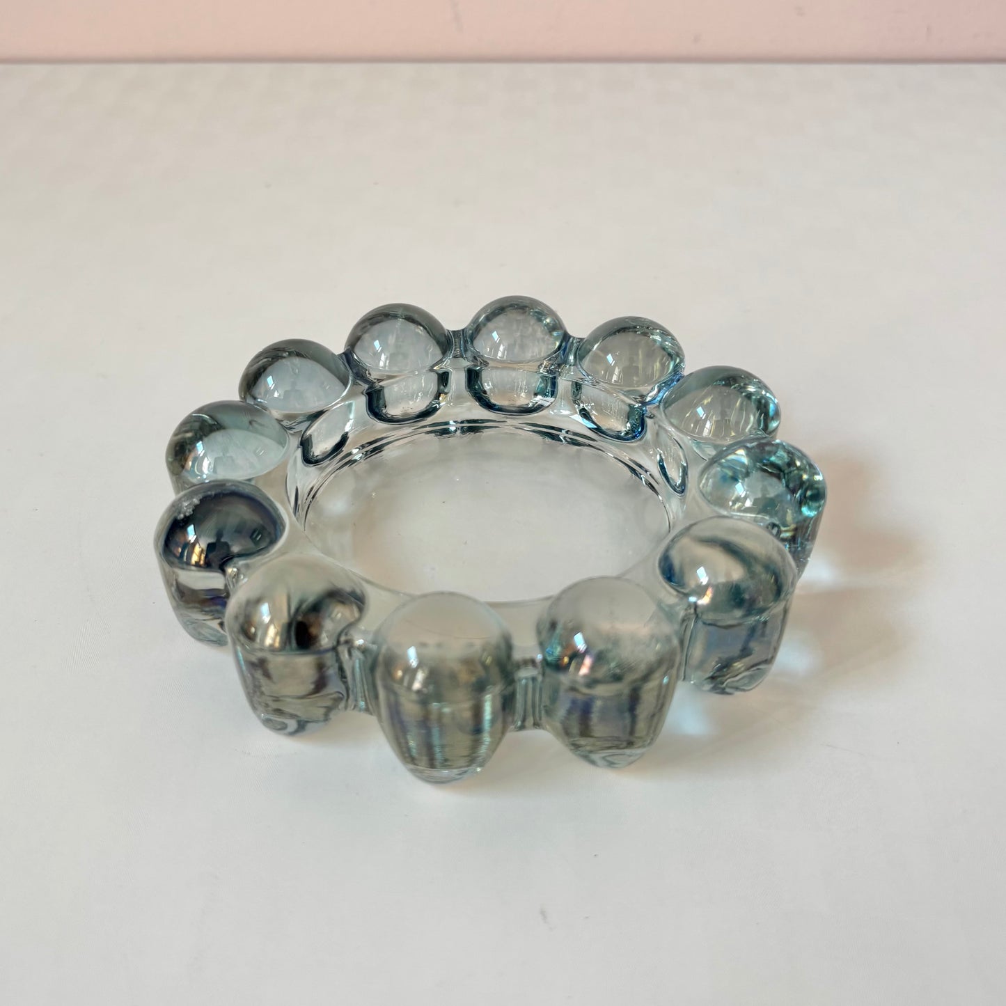 Vintage Blue Boopie Glass Dish