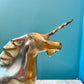 Vintage Brass Running Unicorn Figurine