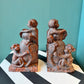 Pair of Vintage Resin Monkey Family Bookends