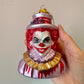 Horror Clown Head Glass Ornament