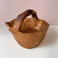 Vintage Hand-Crafted Live Edge Carved Wooden Root Bowl