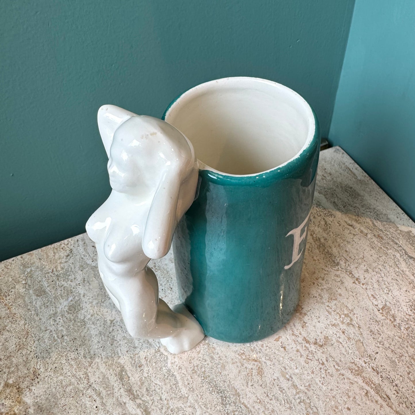 Vintage 1960’s Naked Lady “F” Mug