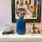 Vintage Art Deco Style Dark Blue Ceramic Vase