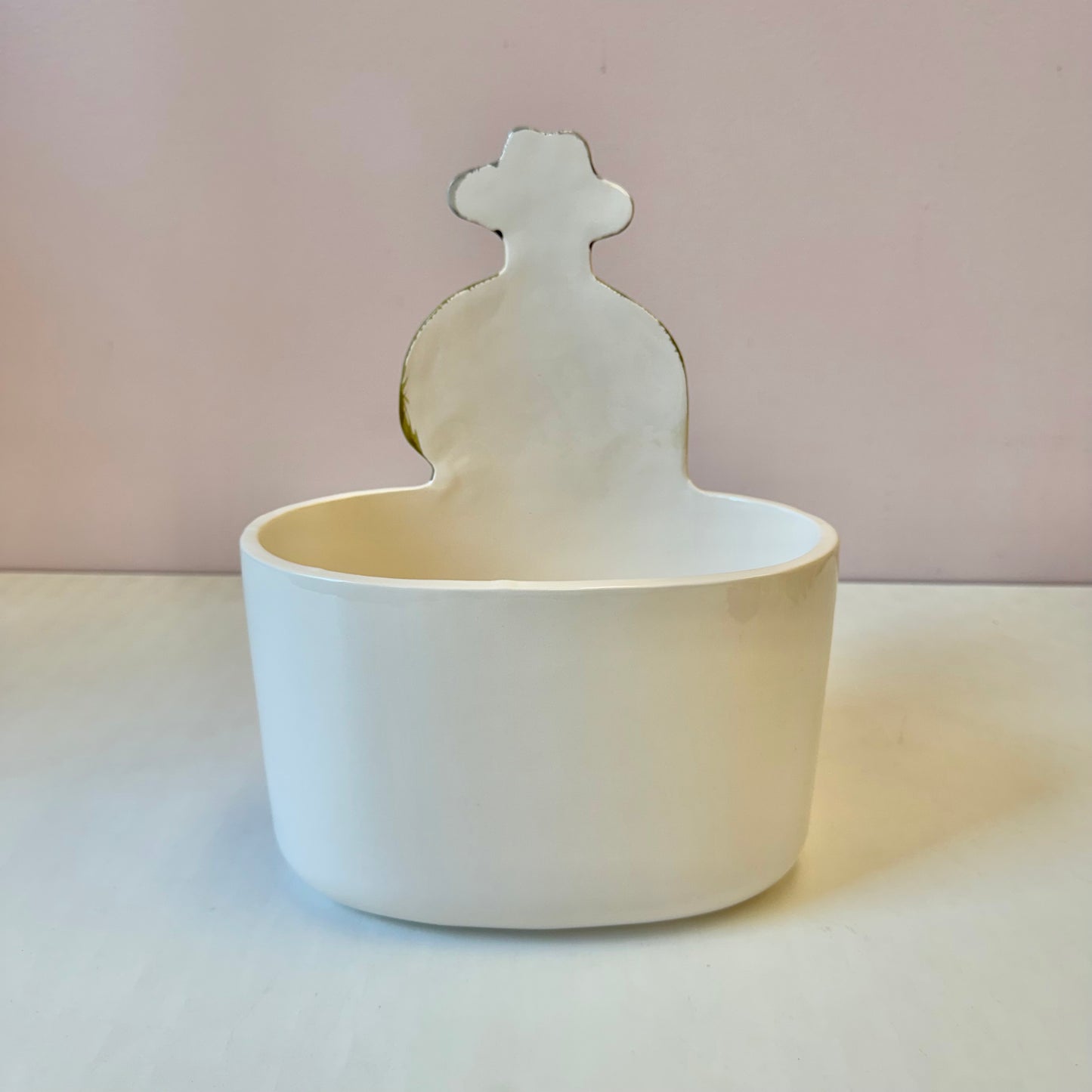 Vintage 1983 “Les Artisans” Man with Cat Ceramic Bowl