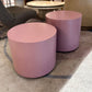 Vintage 1980’s Rolling Mauve Laminate Drum Side Table