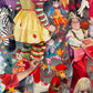 Vintage Original Framed "The Summer Circus" 1988 Acrylic on Board Painting by Phyllis Londraville