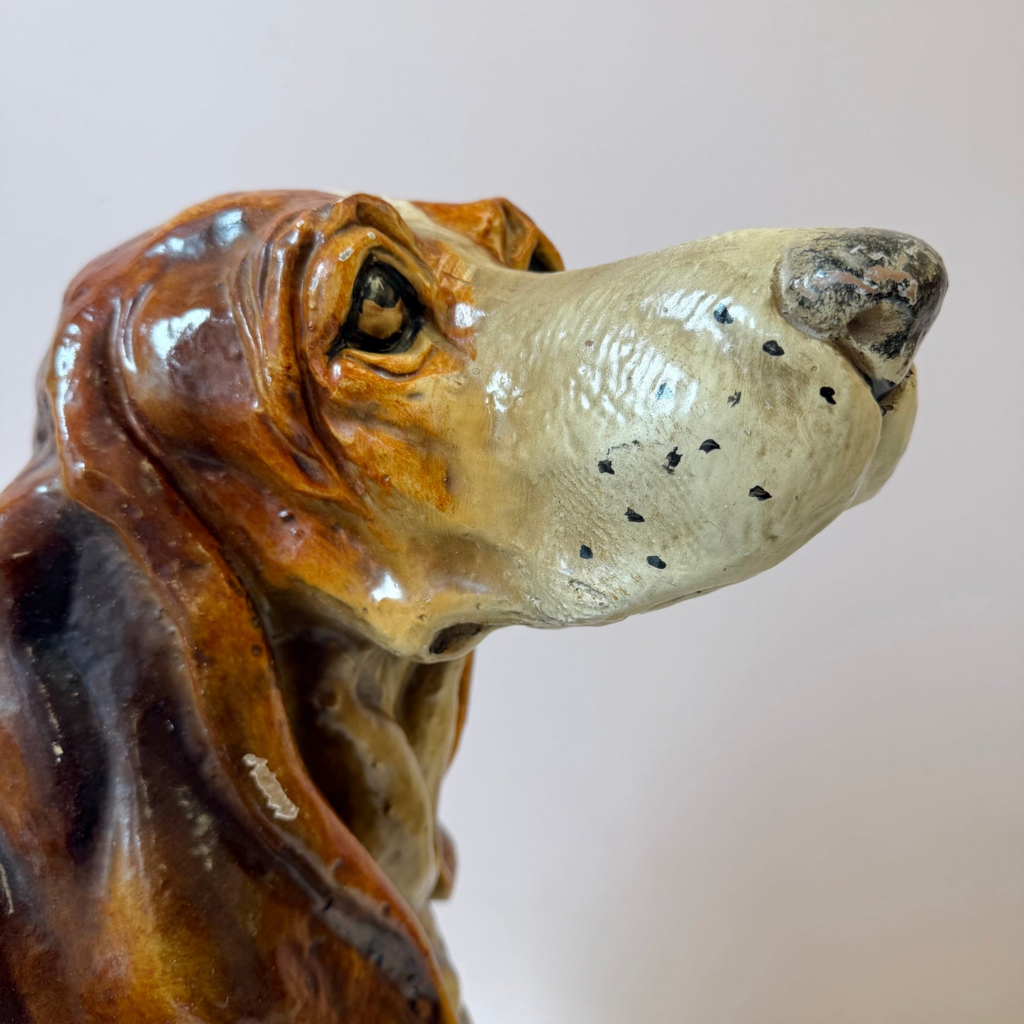Vintage Mid-Century Extra Large Basset Hound Sculpture
