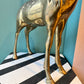 Large Vintage Brass Buck Deer Statue