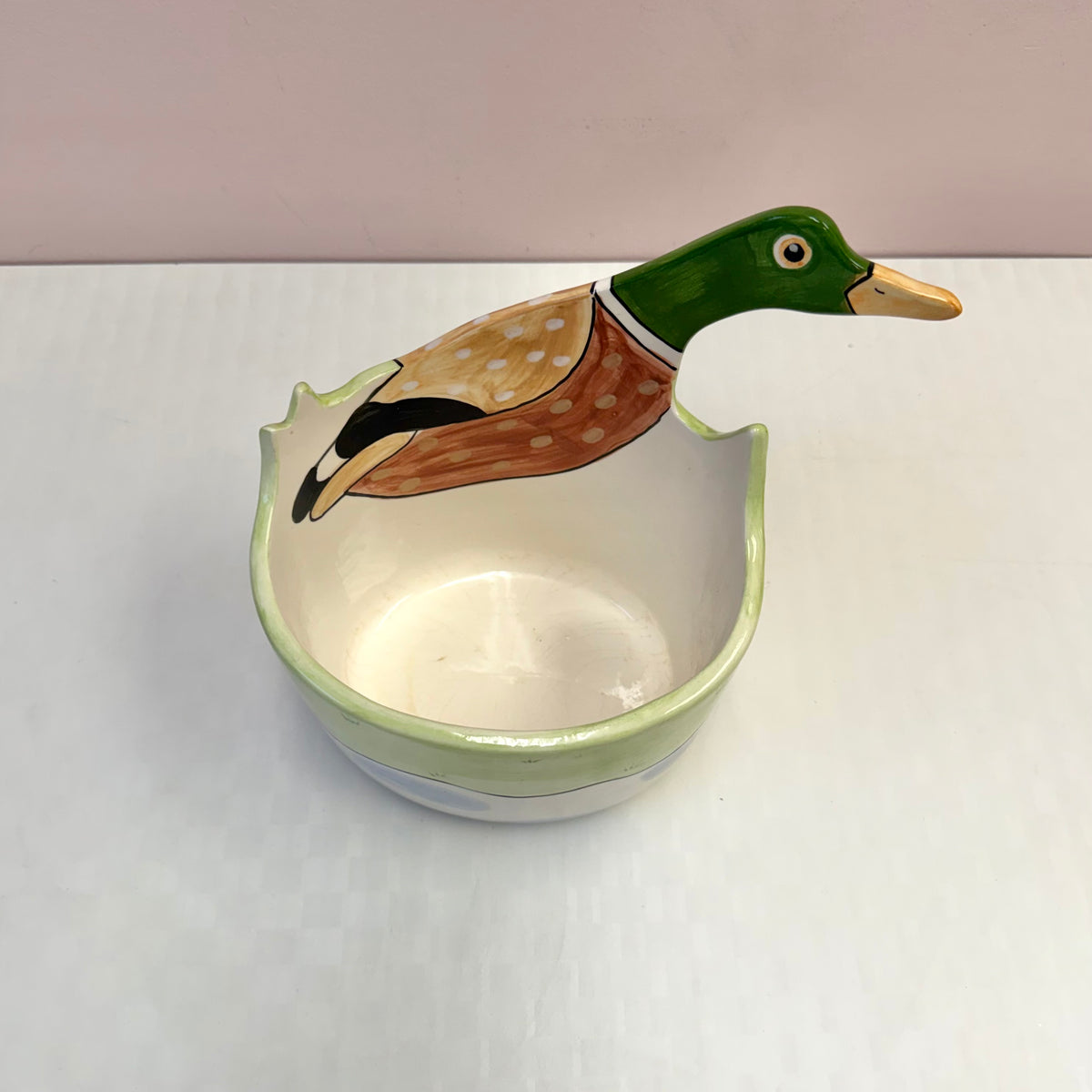 Vintage Hand Painted Duck Bowl/Planter by Sigma