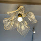 Vintage Mazzega Style Murano Glass Handkerchief Pendant Light Fixture