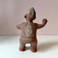 Vintage Mid-Century Handcrafted Aztec-Style Clay Warrior Sculpture