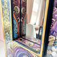Vintage Hand Painted Whimsical Illustration Art Mirror