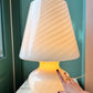 Extra Large Vintage Pale Blush Pink Murano Mushroom Lamp