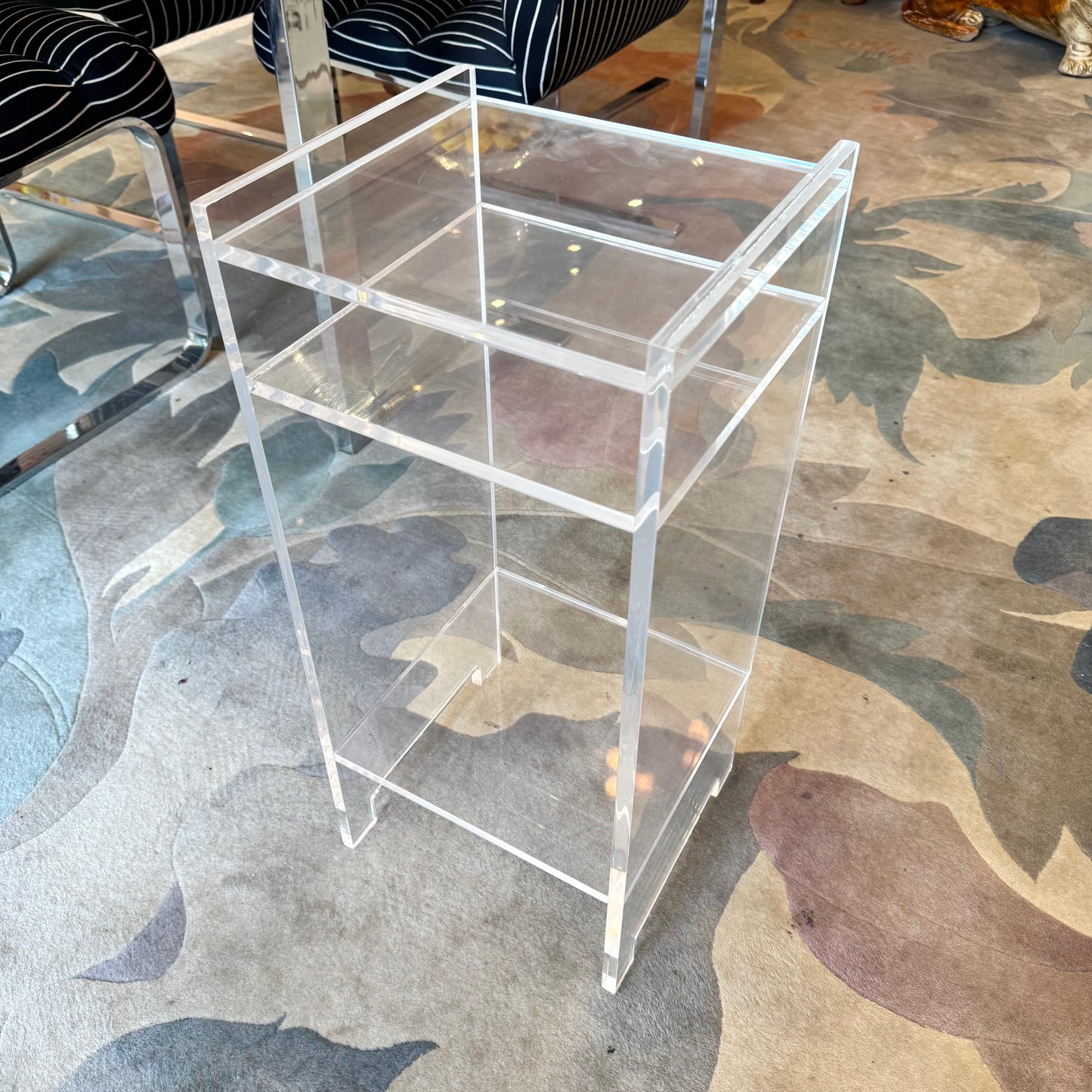 Vintage 3 Tier Lucite Shelf/Side Table