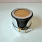 Vintage Mid Century Silver Belt Buckle Coaster Set with Caddy