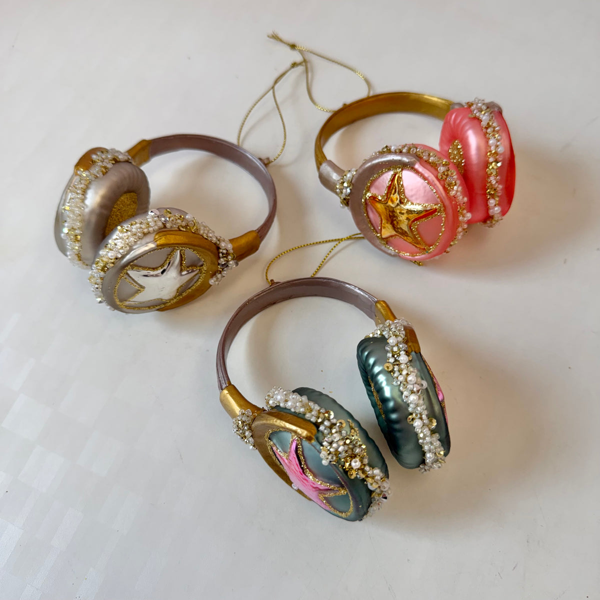 Headphone Glass Ornament
