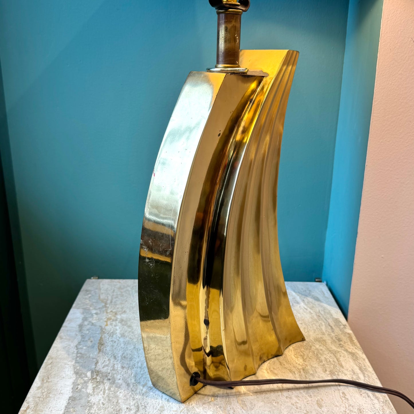 1970’s Pierre Cardin Style Brass Lamp