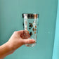 Set of 4 Vintage Metallic Playing Card Design Highball Glasses