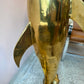 Extra Large Vintage Brass Dolphin Statue