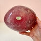 Vintage Pinch Edged Red Bullicante Glass Bowl with Gold Flecks