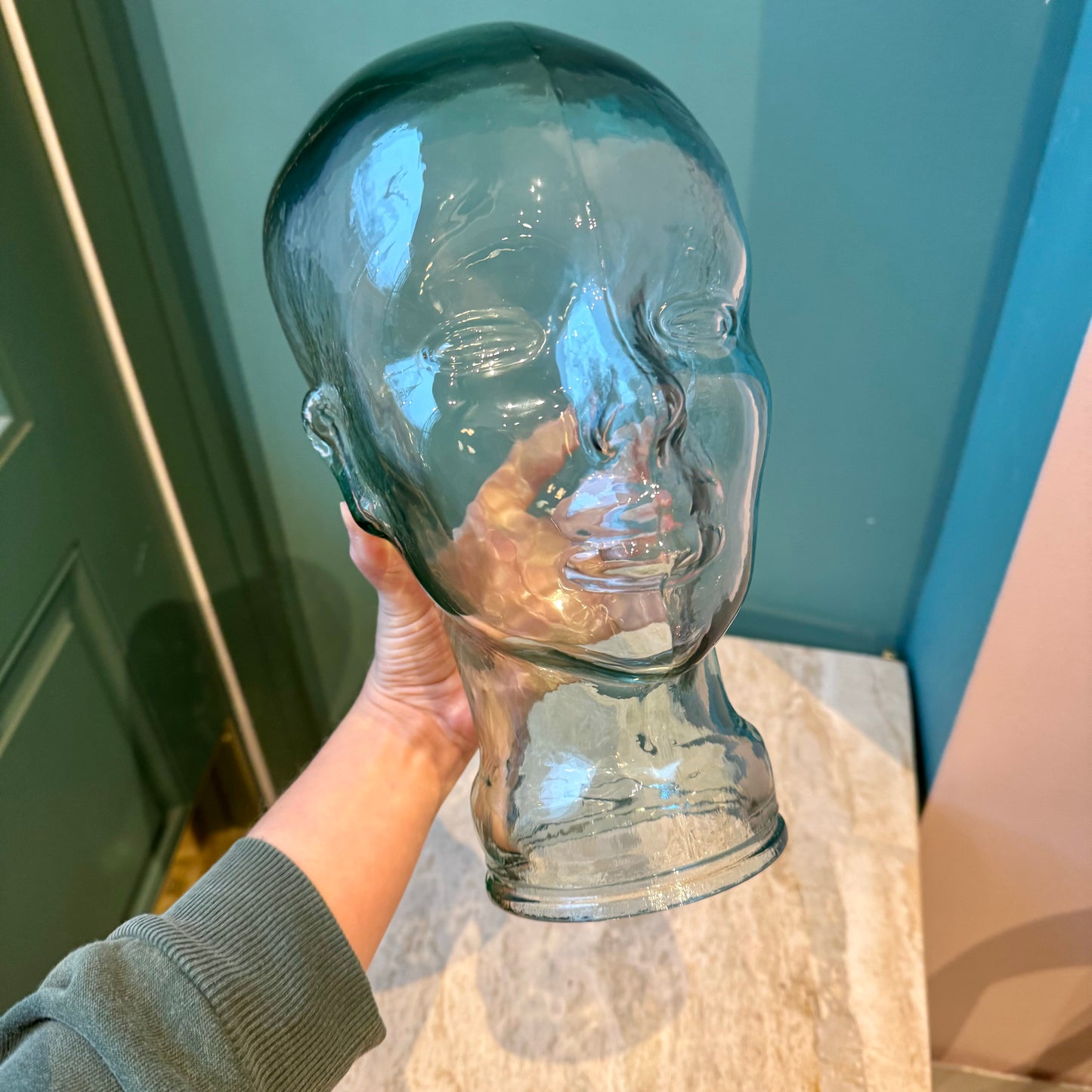 Vintage Glass Mannequin Head