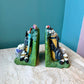 Vintage Resin Golf Club Scene Bookends