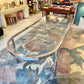 1980's Extendable Chrome and Glass Oval Dining Table by Design Instititute of America