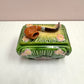 Antique Green Majolica Pipe Lidded Box