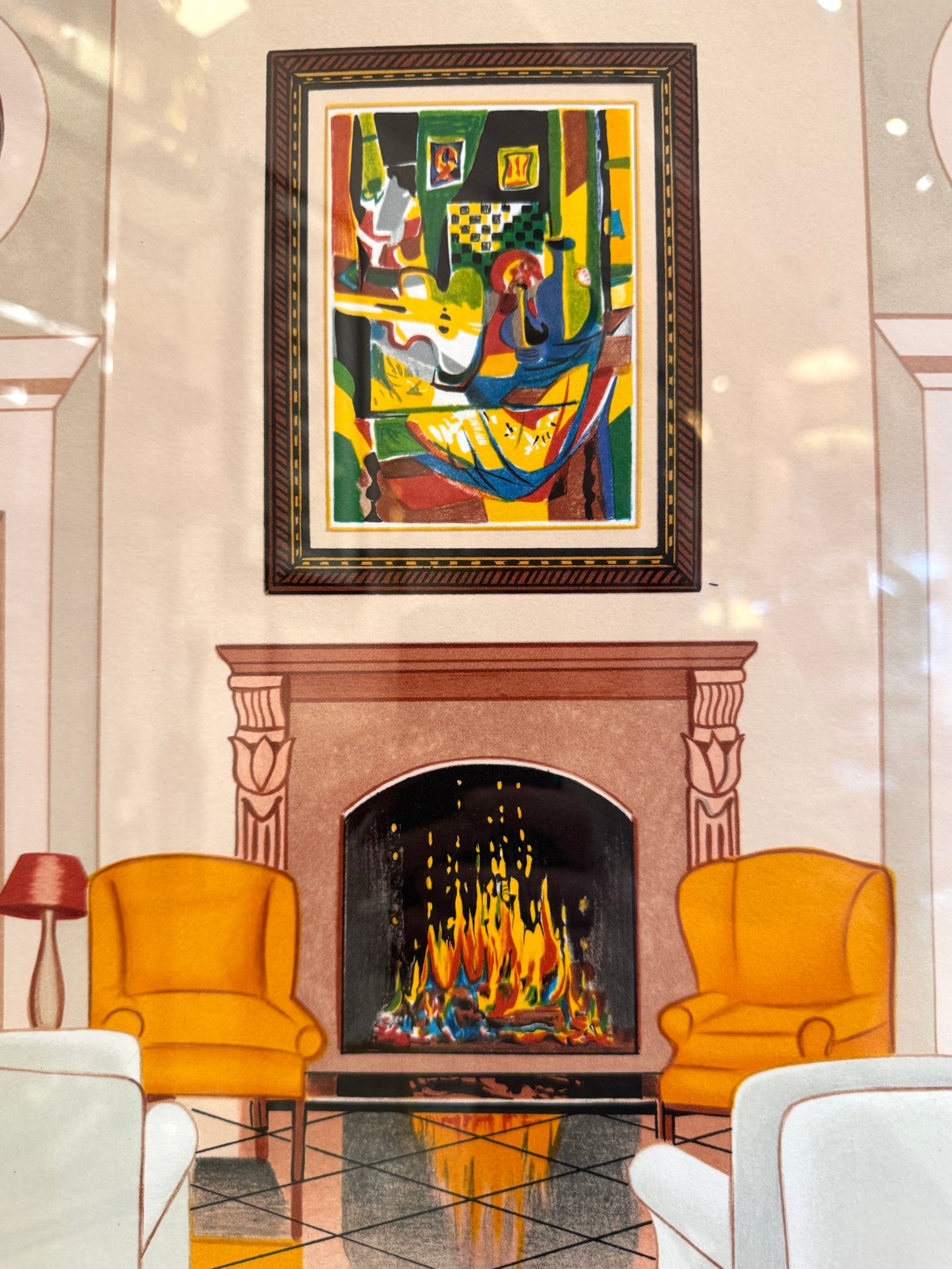 Vintage Limited Edition Signed Lithograph Titled "Le Salon Matisse" by Fanch (Francois Ledan)