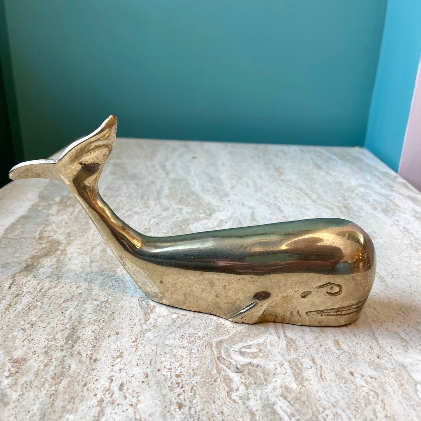Vintage Brass Whale Figurine/Paperweight
